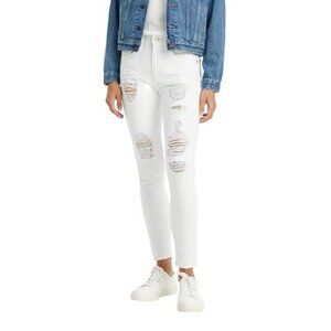 Levi's Women's 721 High Rise Skinny Jeans Also Available in Plus White Destresse